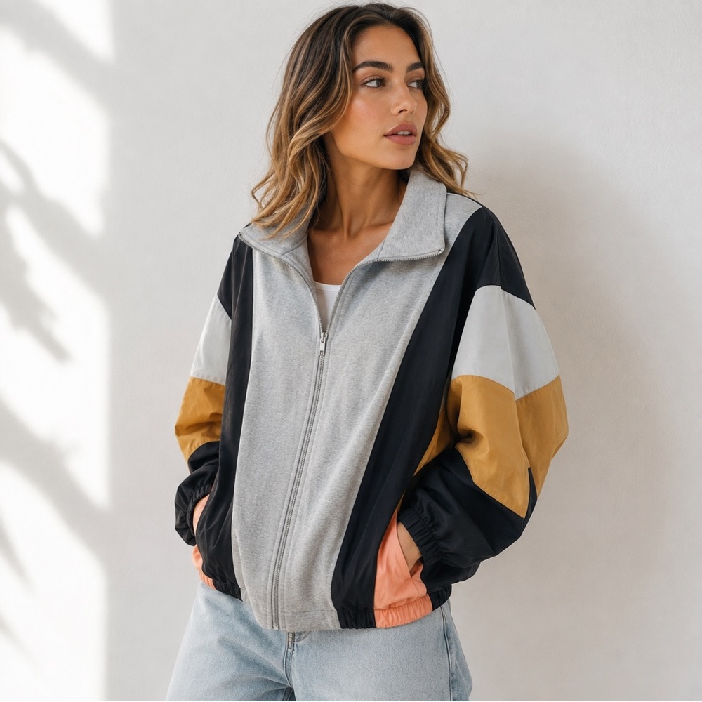 URBAN OUTFITTERS × OUT FROM UNDER
Brooklyn Colorblock Retro Jacket Large
